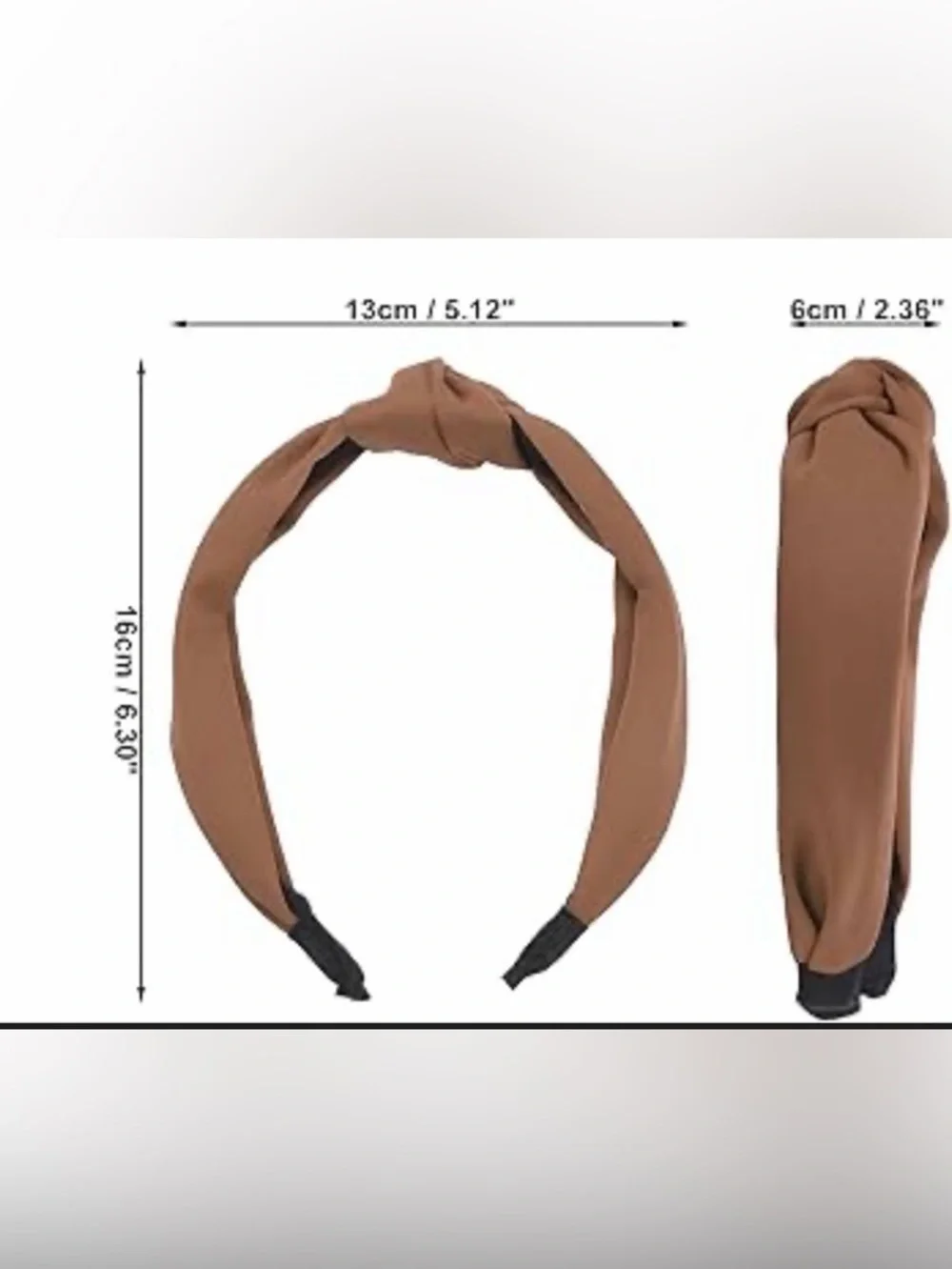 Classic Non-Slip Knotted Headband Coffee Color